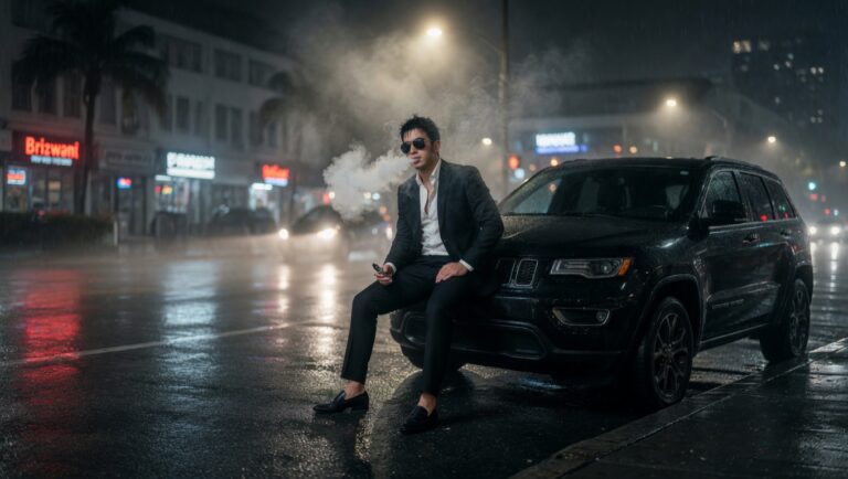 Night Drive Urban Portrait