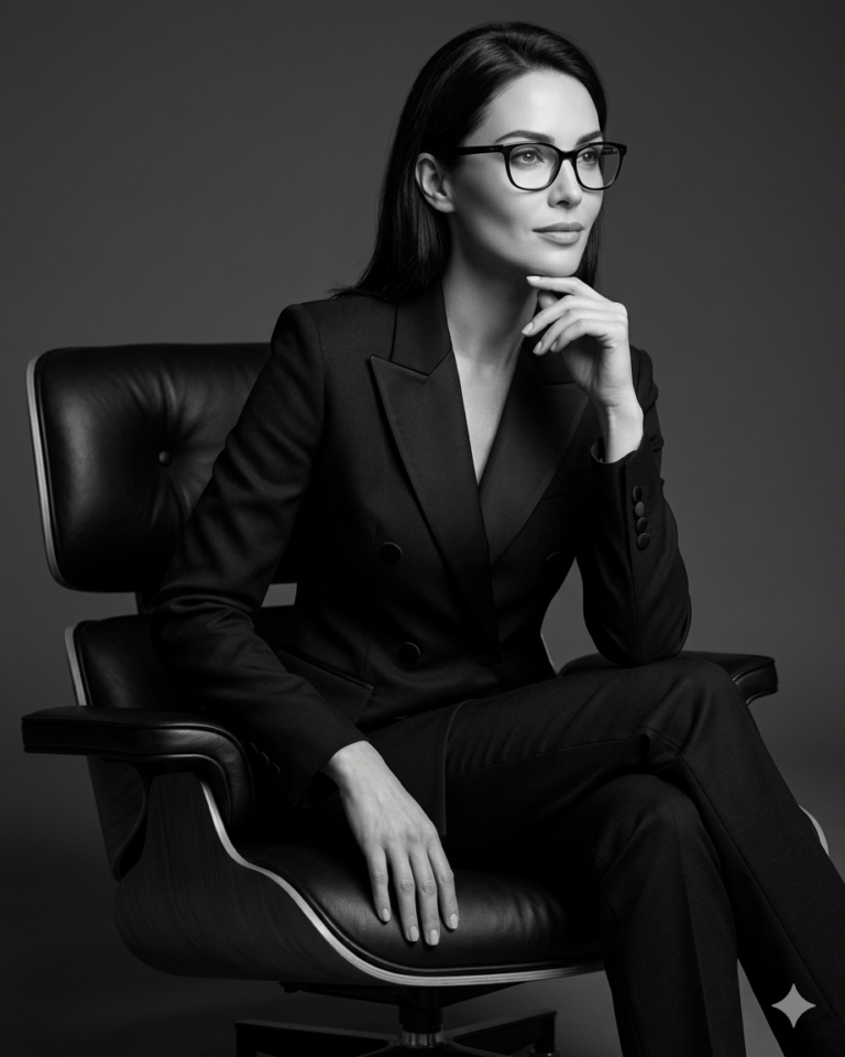 Black & White Fashion Editorial Portrait
