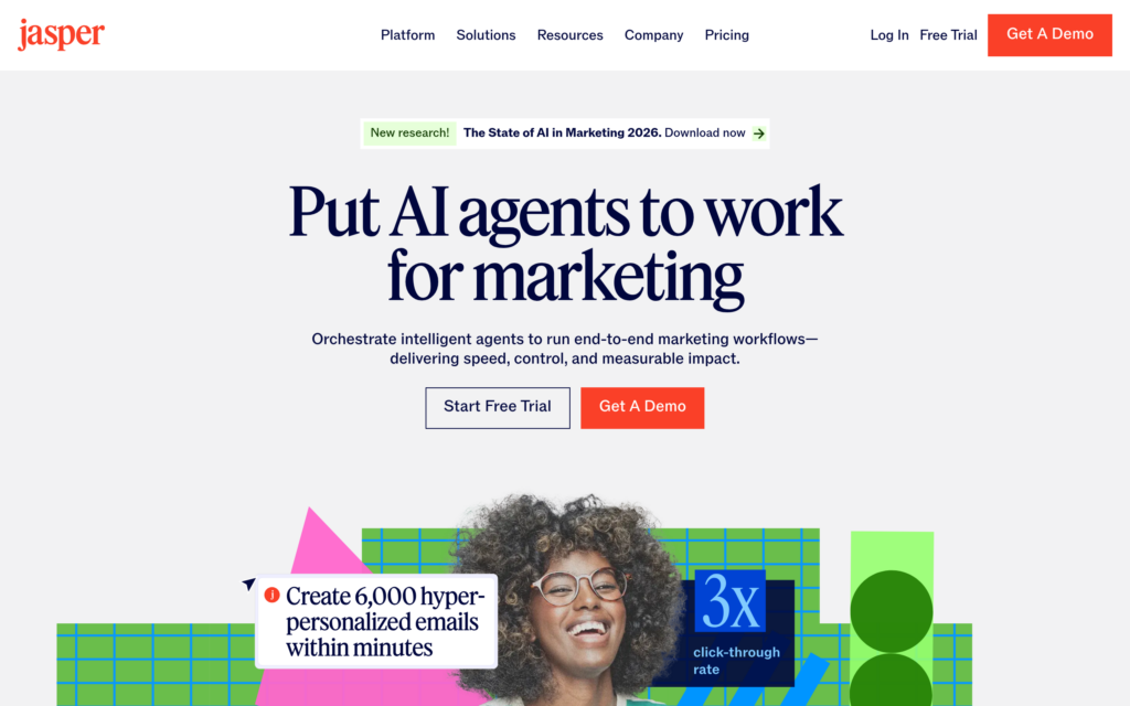 Screenshot de Jasper AI