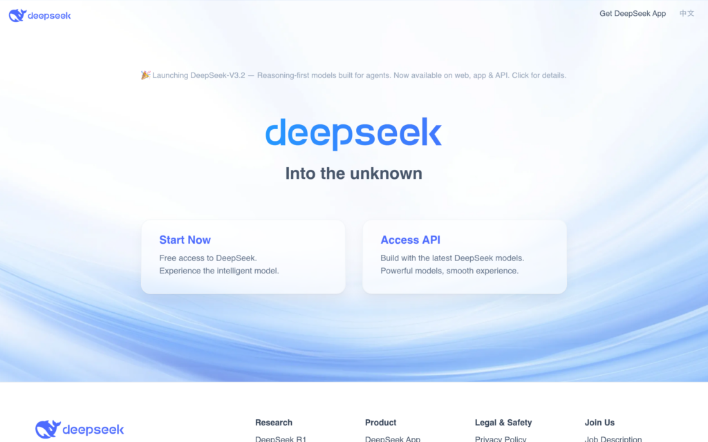 Screenshot de DeepSeek