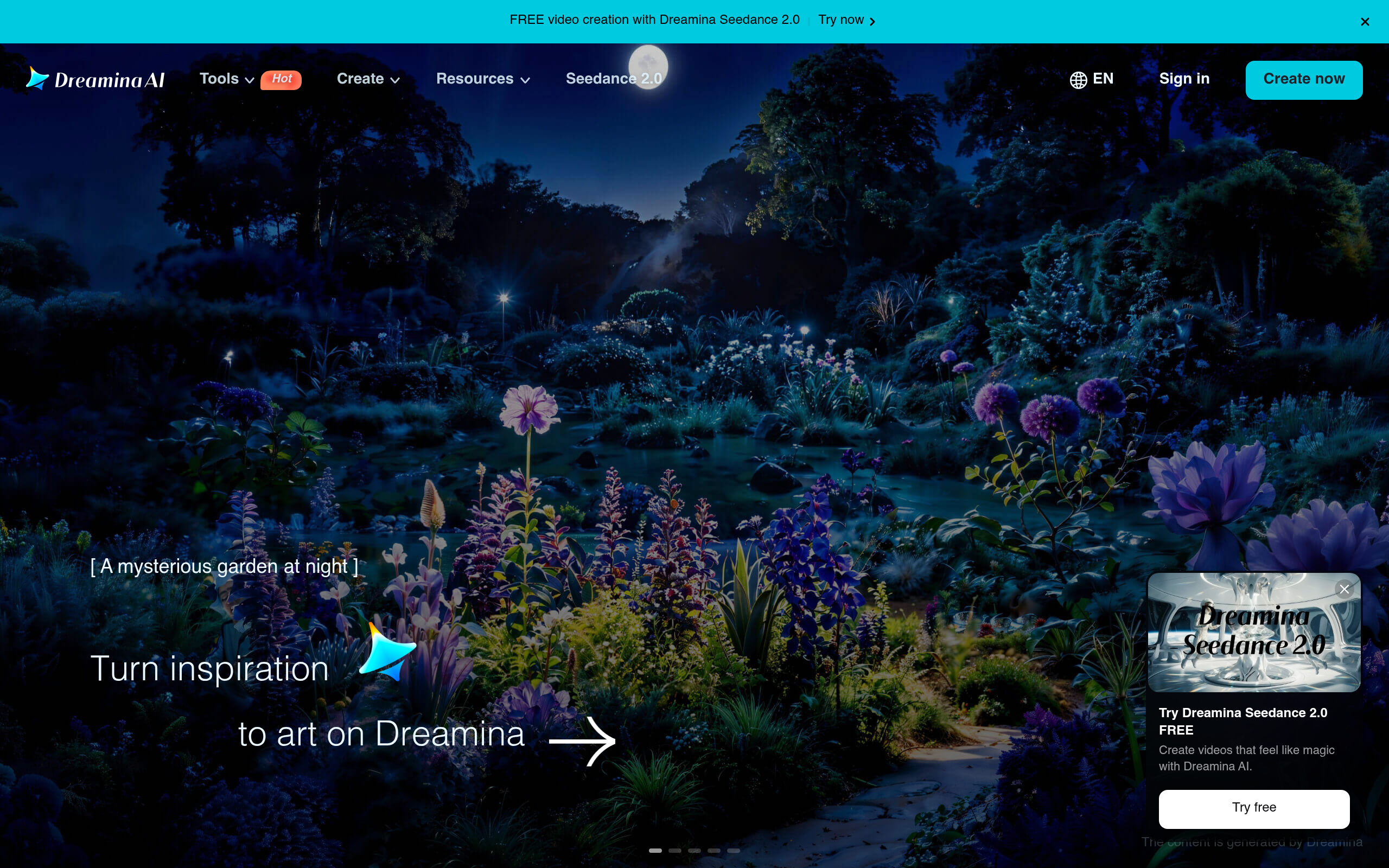 Screenshot de Dreamina