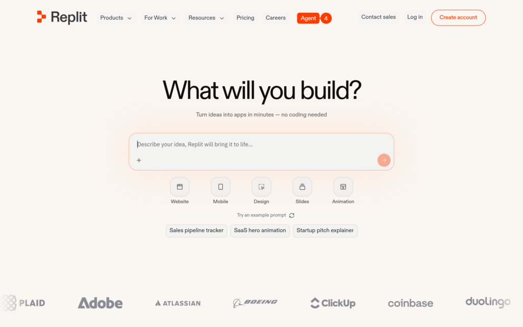 Screenshot de Replit